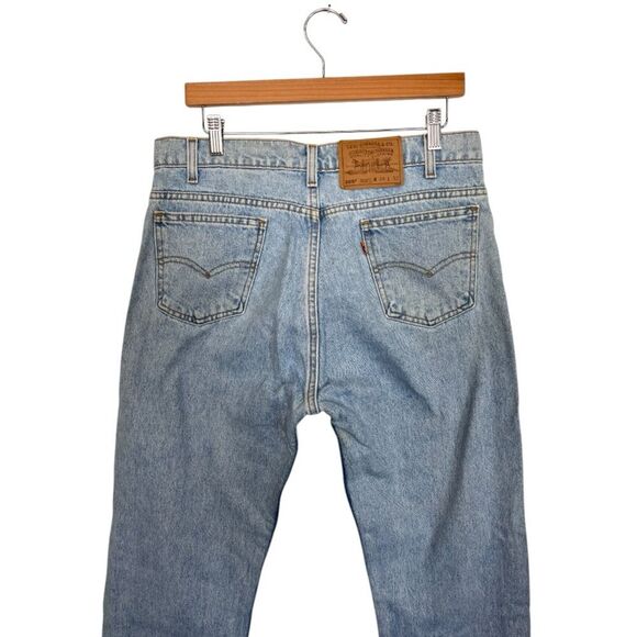 Levi’s Blue Denim Vintage Orange Tab 505 Straight Leg Regular Fit 5 Pocket 34X32 - Picture 3 of 12